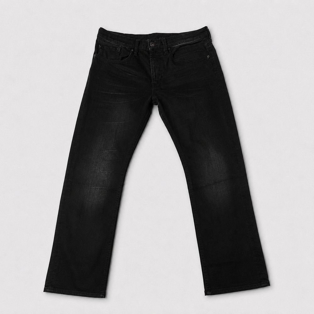 Buffalo Evan-X Mens 34x30 Black Slim Stretch Jeans Straight Denim Pants